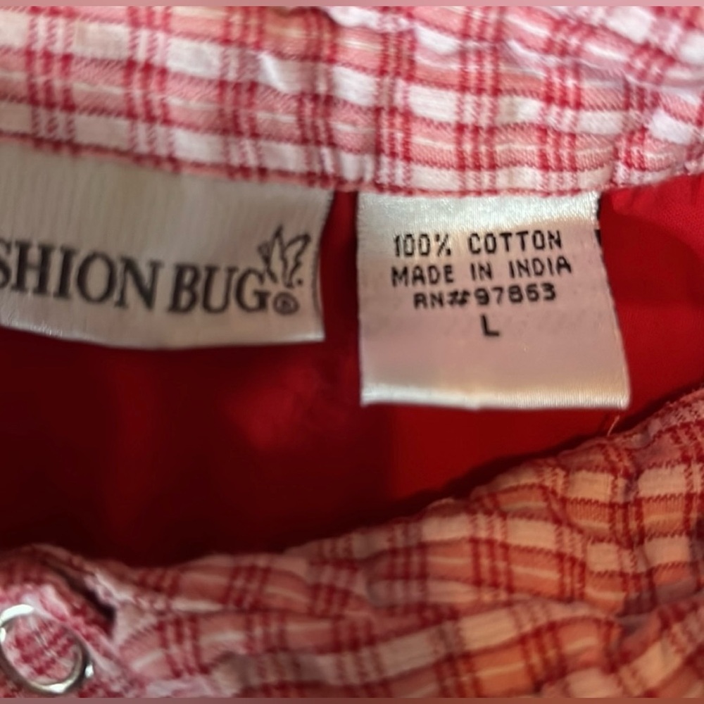 Vintage Fashion Bug Womens plaid short sleeve button down shirt. - Picture 5 of 6